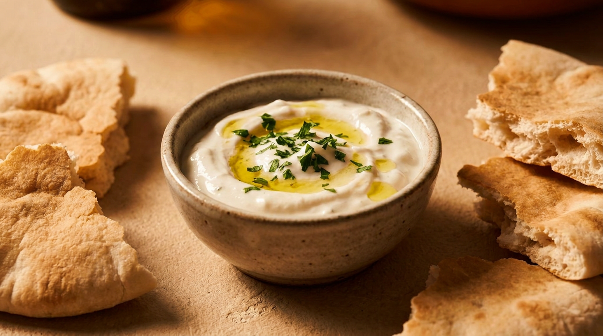The garlic sauce