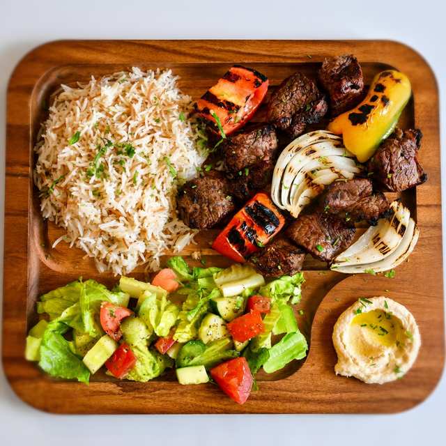 Filet Mignon Kabob Platter.